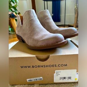 Born taupe suede booties. New in box.